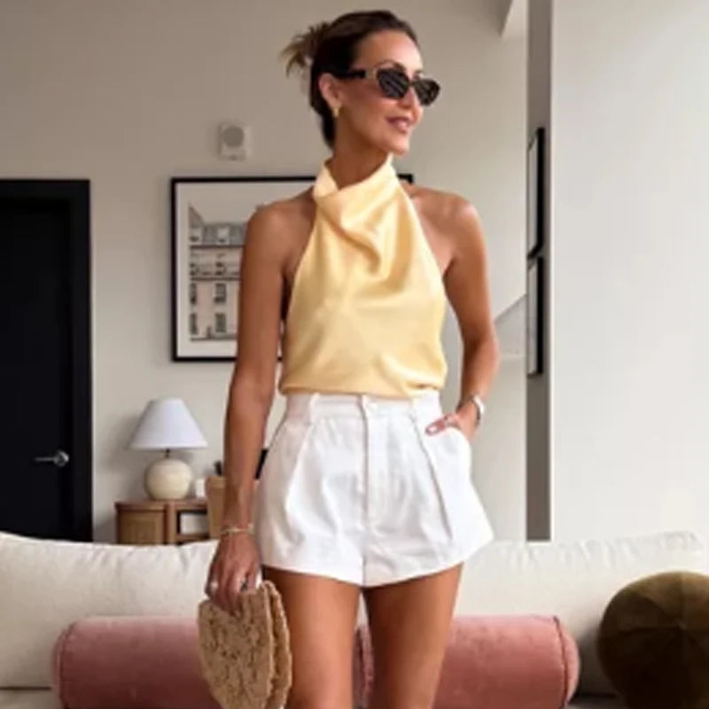 Satin Halter Top