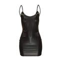 Faux Leather Mini Dress
