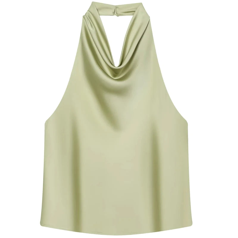 Satin Halter Top