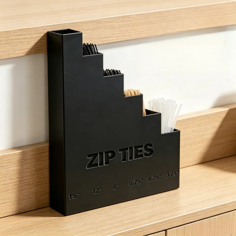 Wall-Mount Zip Tie Organizer