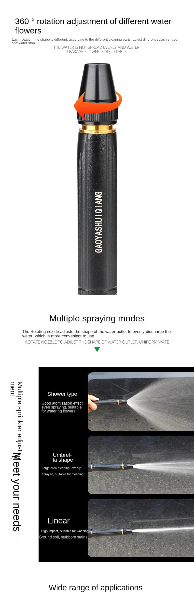 High-Pressure Car Wash Water Gun