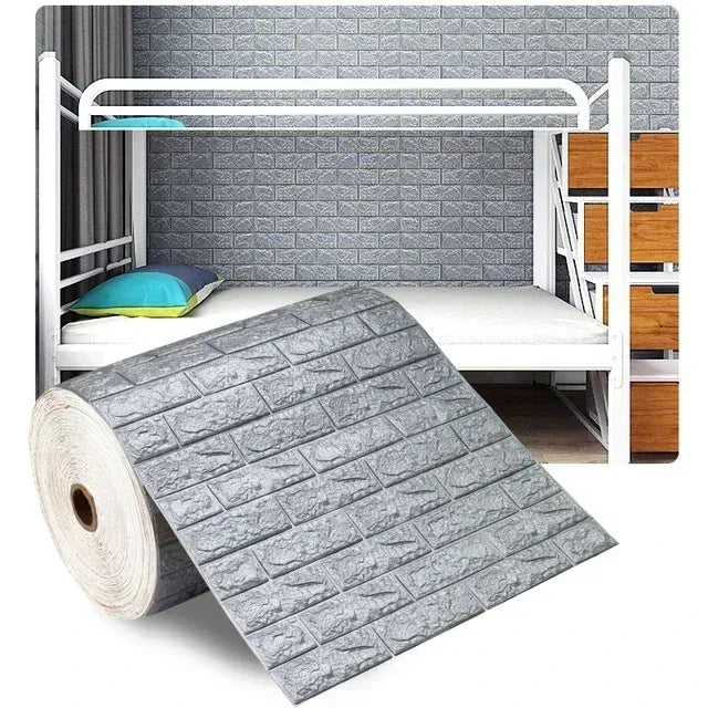 3D Self-Adhesive Brick Wallpaper