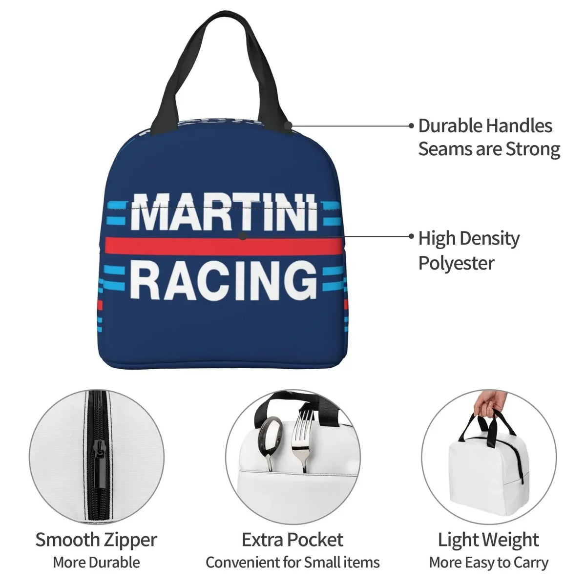 Racing Stripe Insulated Lunch Bag