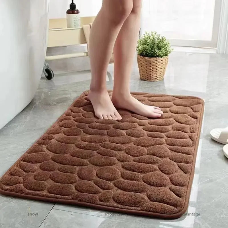 3D Non-Slip Absorbent Bathroom Mat – Quick Drying