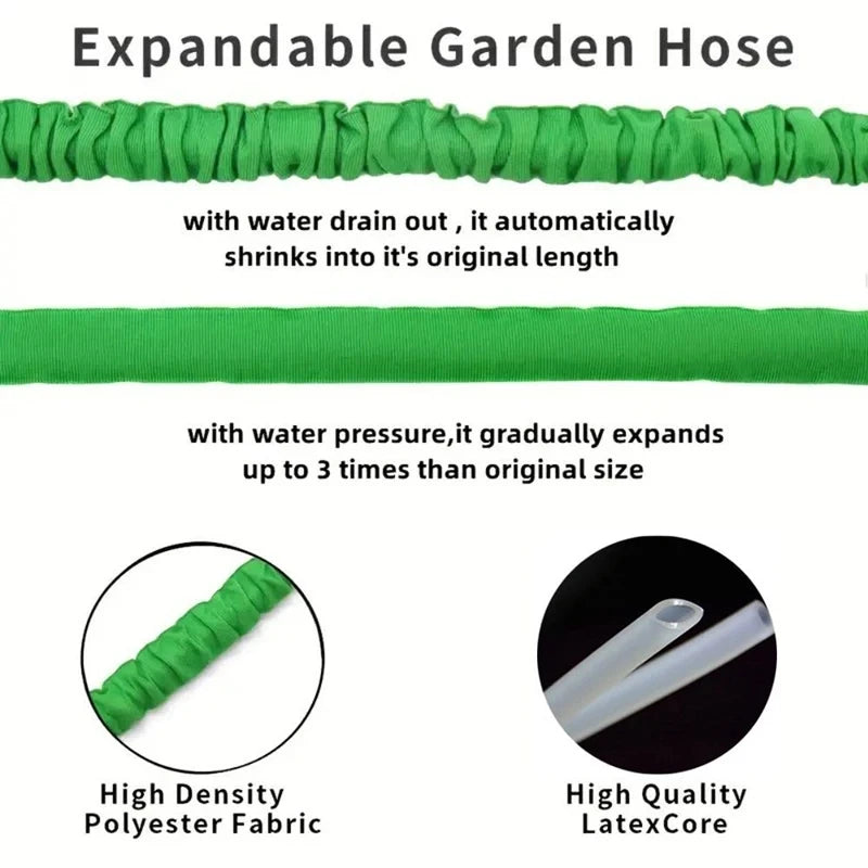 Expandable Magic Garden Hose – High-Pressure Water Spray Gun