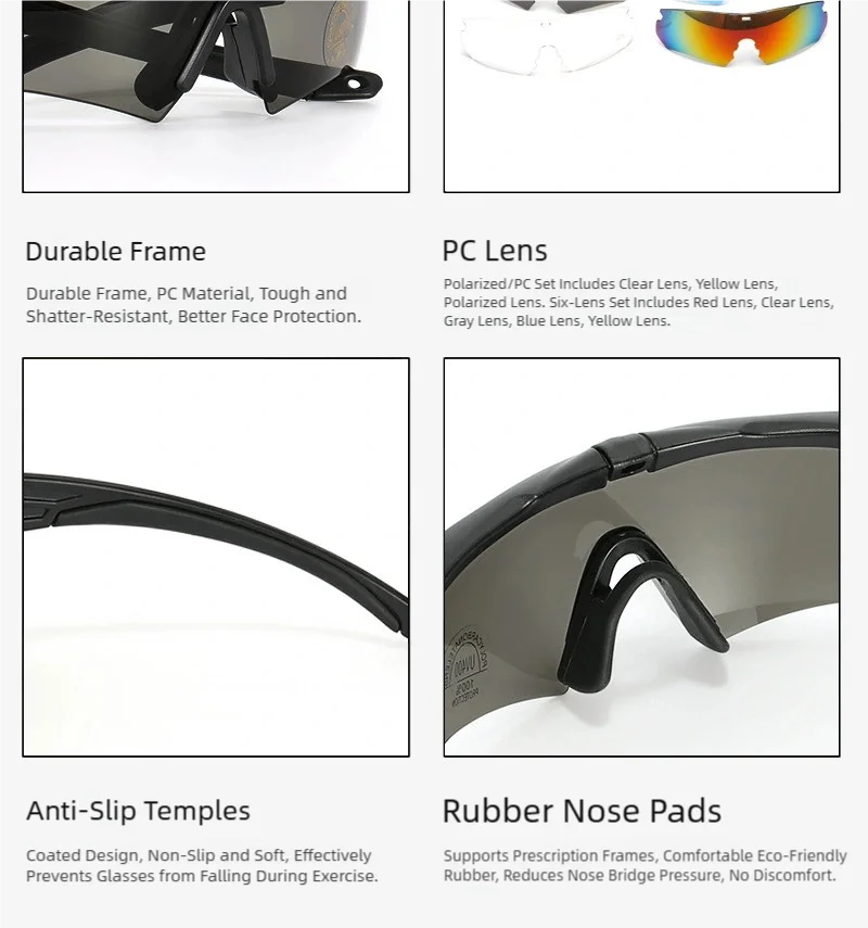 Tactical 3-Lens Goggles