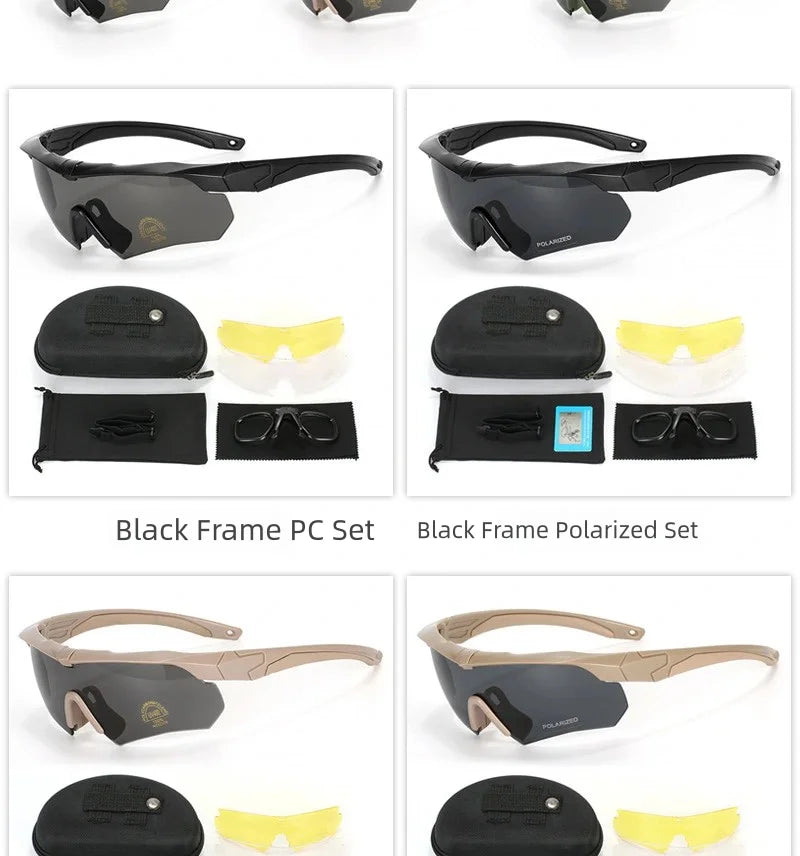 Tactical 3-Lens Goggles