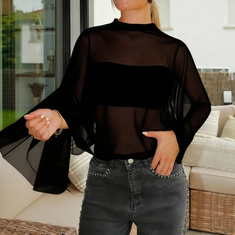 Women’s Sheer Mesh Poncho