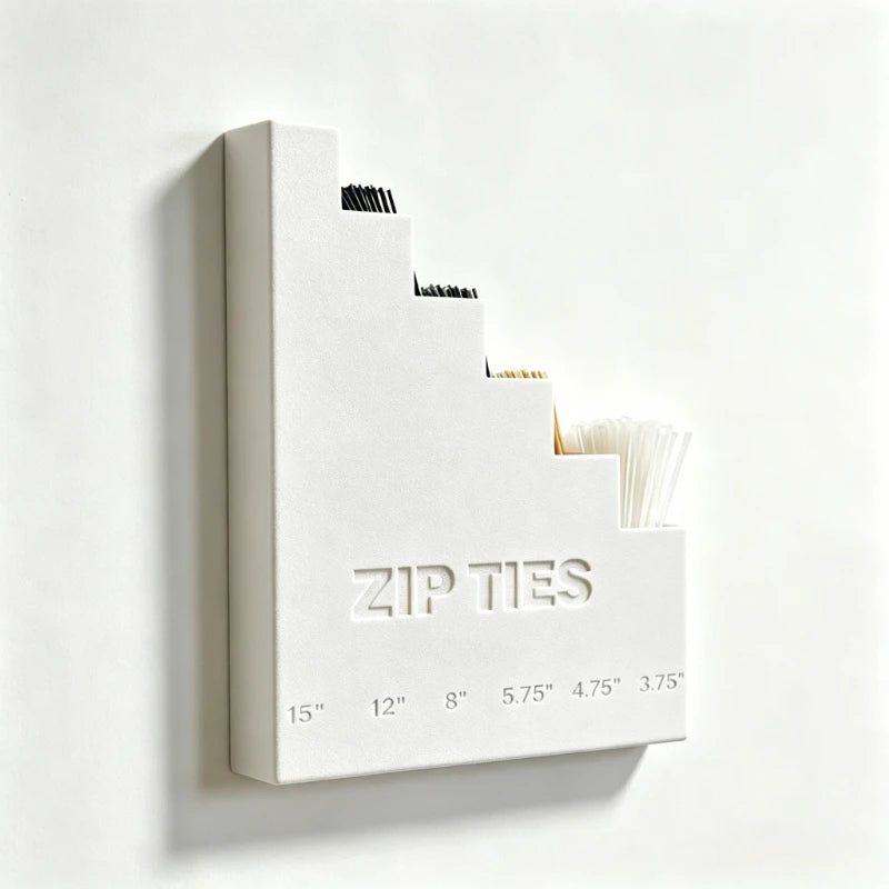 Wall-Mount Zip Tie Organizer