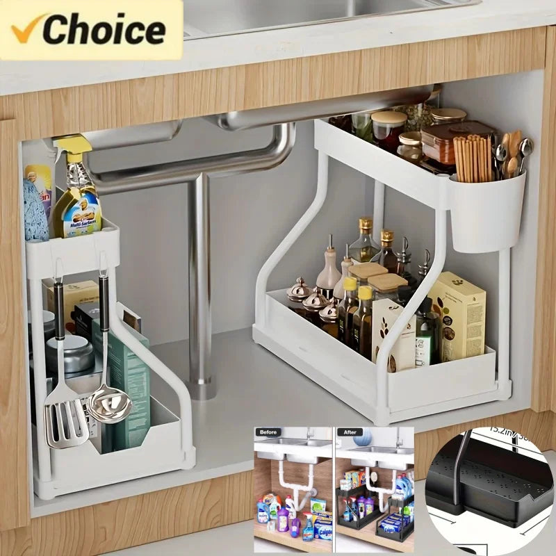 2-Tier Under Sink Pull-Out Organizer