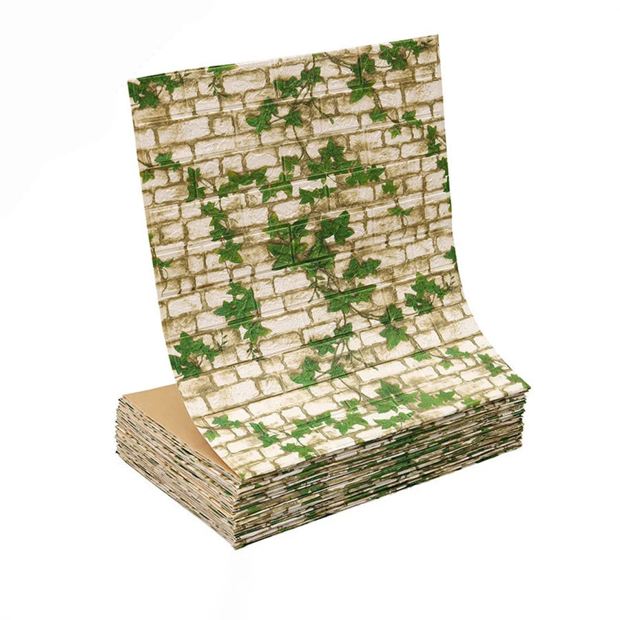3D Self-Adhesive Brick Wallpaper