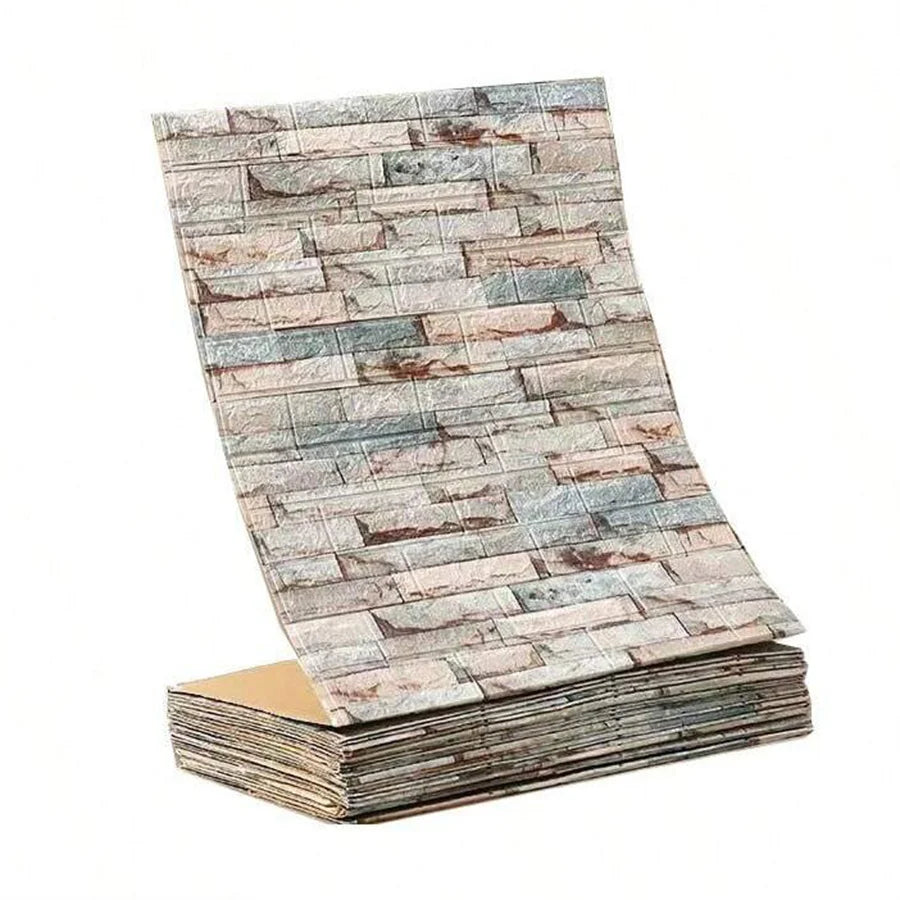3D Self-Adhesive Brick Wallpaper