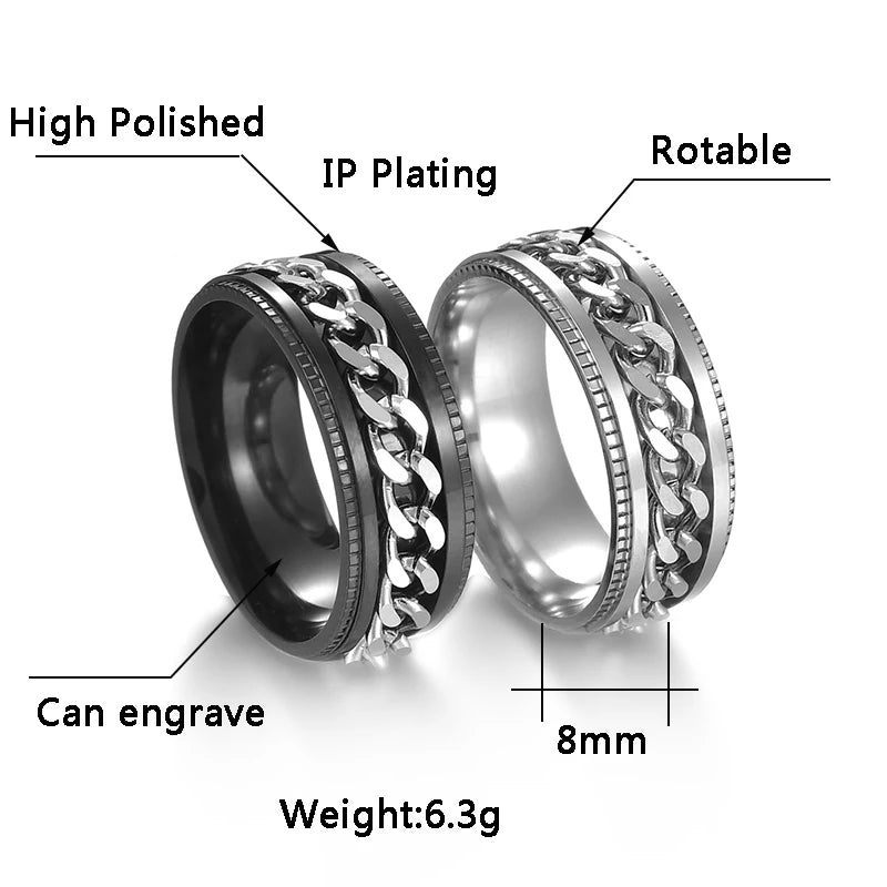 Stainless Steel Spinner Ring