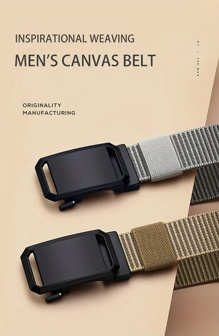 Men’s Automatic Canvas Tactical Belt