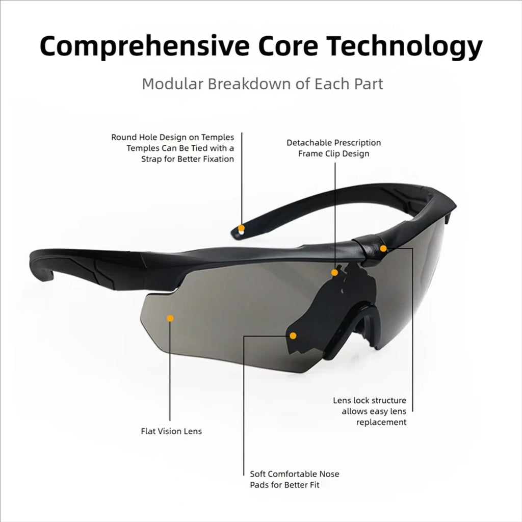 Tactical 3-Lens Goggles
