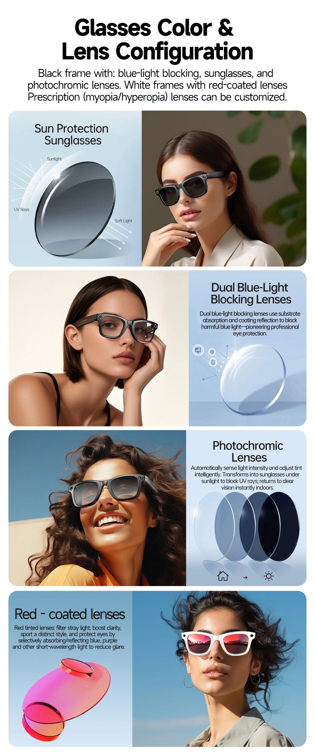 AI Camera Smart Glasses