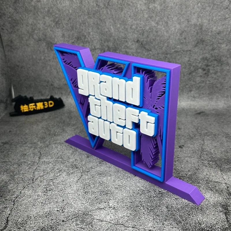 GTA 6 3D Logo Stand