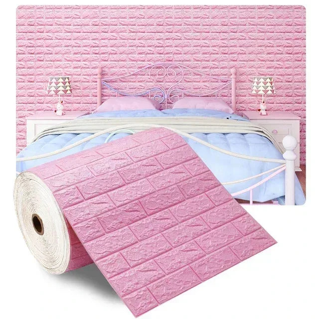 3D Self-Adhesive Brick Wallpaper
