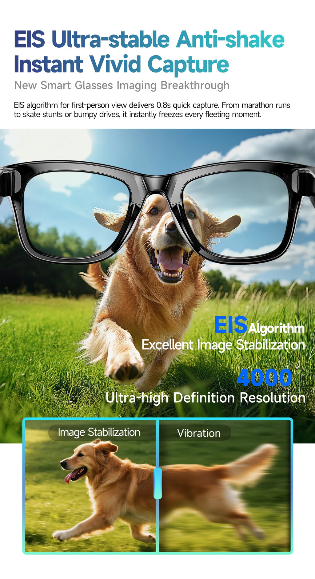AI Camera Smart Glasses