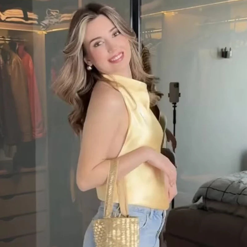 Satin Halter Top