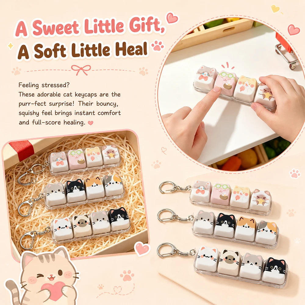 Kawaii Cat Fidget Keycap