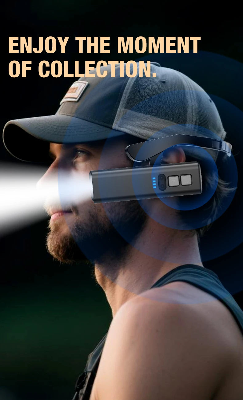 Rechargeable Ear Clip LED Headlamp – Waterproof Outdoor Light