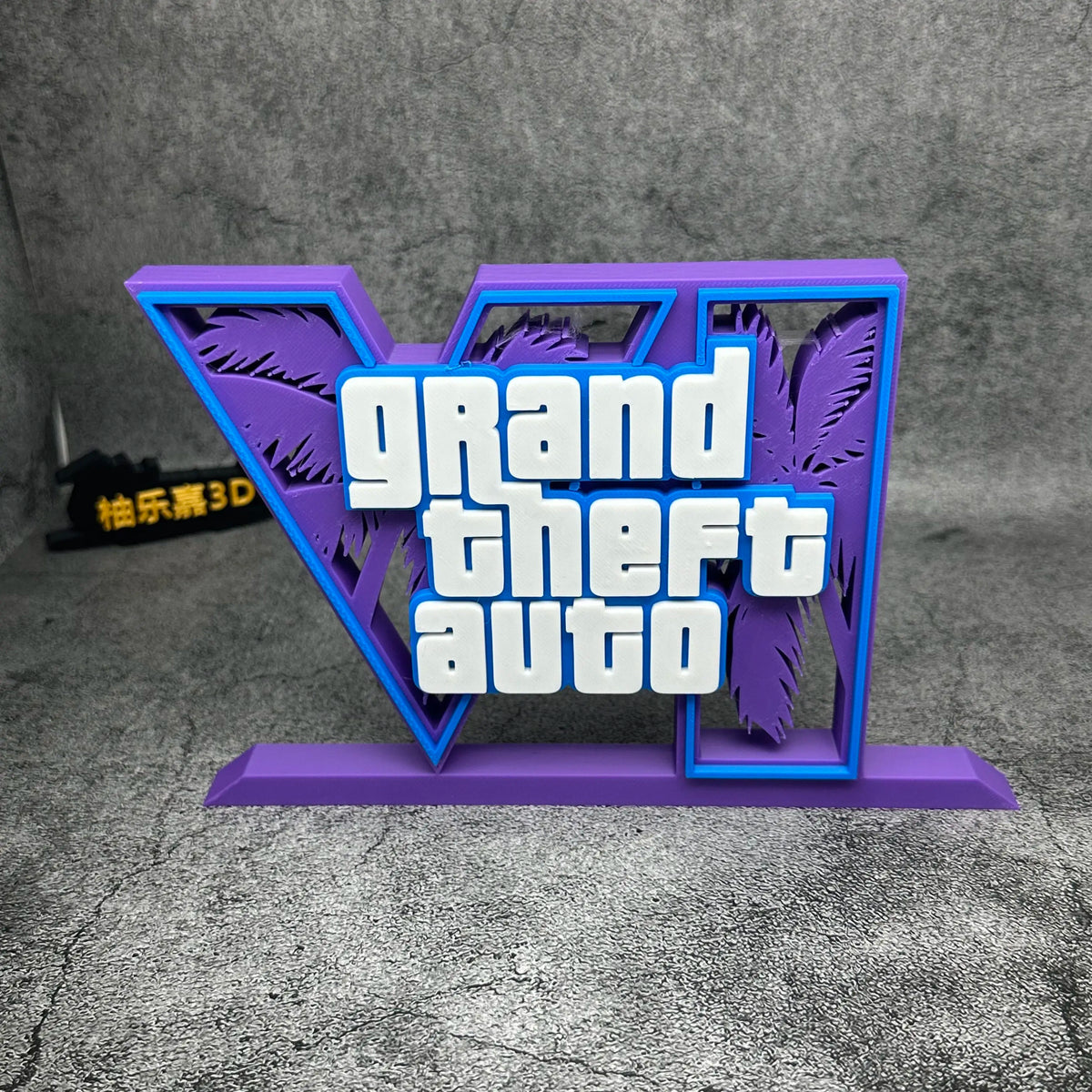 GTA 6 3D Logo Stand
