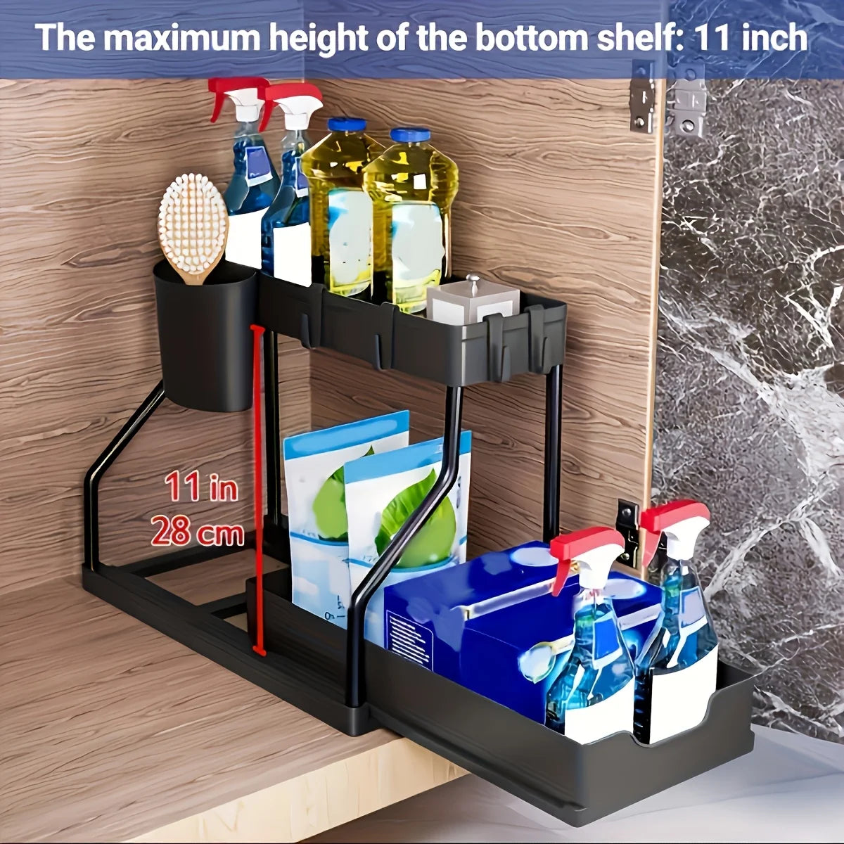 2-Tier Under Sink Pull-Out Organizer
