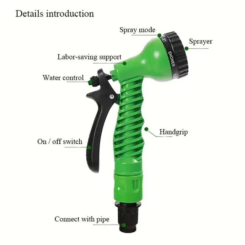 Expandable Magic Garden Hose – High-Pressure Water Spray Gun