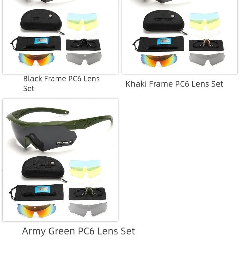 Tactical 3-Lens Goggles